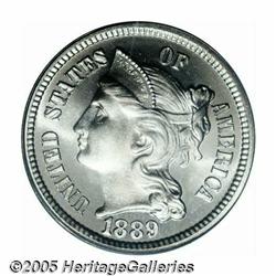 1889 3CN PR67 Cameo PCGS. A nearly flawless final