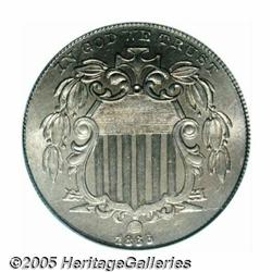 1866 5C Rays MS66 PCGS. A lustrous premium Gem wi