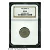 Image 1 : 1867 5C Rays MS64 NGC. This near-Gem has light gr