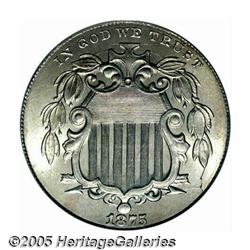 1875 5C MS66 PCGS. This issue has a respectable o