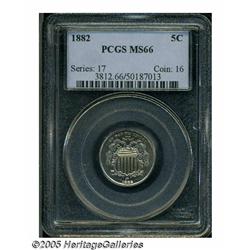 1882 5C MS66 PCGS. Breen-2518. Filled 2. An excel