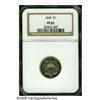 Image 1 : 1868 5C PR65 NGC. A very thin veneer of champagne