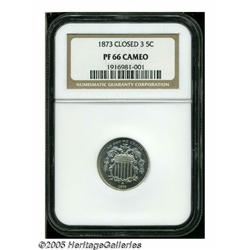 1873 5C Closed 3 PR66 Cameo NGC. The 1 in the dat