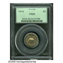 1875 5C PR65 PCGS. Nicely reflective, each side s