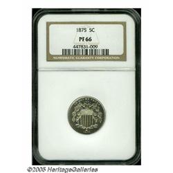 1875 5C PR66 NGC. This brilliant proof is one of 