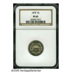 1878 5C PR65 NGC. This is a beautiful, frosty Gem