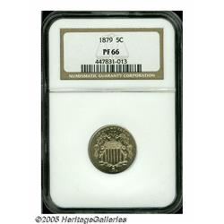 1879 5C PR66 NGC. This bright Premium Gem display