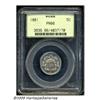 Image 1 : 1881 5C PR66 PCGS. A moderately reflective proof 