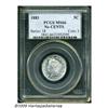 Image 1 : 1883 5C No Cents MS66 PCGS. Lustrous surfaces dis