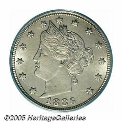 1886 5C MS64 PCGS. Well struck for this semi-key 