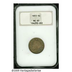 1911 5C MS65 NGC. Deep gray-gold tinting is seen 