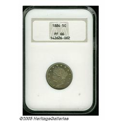1884 5C PR66 NGC. This Premium Gem displays well 