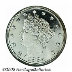 1884 5C PR65 Ultra Cameo NGC. An outstanding deep