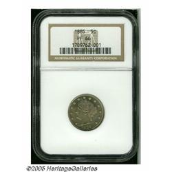 1885 5C PR66 NGC. The traditional key date to the