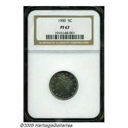1900 5C PR67 NGC. This gorgeous turn-of-the-centu
