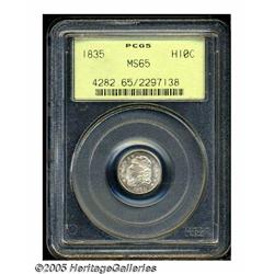 1835 H10C Large Date, Large 5C MS65 PCGS. LM-1, V