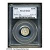 Image 1 : 1844 H10C MS65 PCGS. Sharply struck overall, ther