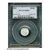 Image 1 : 1857 H10C MS64 PCGS. Silvery-gray frosty surfaces