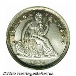 1839 10C No Drapery MS67 NGC. No Drapery Dimes we