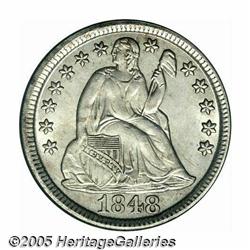 1848 10C MS64 PCGS. A bright, satiny-textured Min