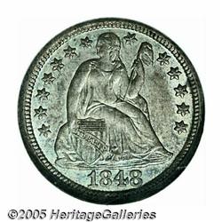 1848 10C MS65 NGC. Well detailed with smooth, sat