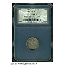 1871-CC 10C XF Details, Improperly Cleaned, NCS. 