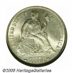 1874-S 10C Arrows MS66 NGC. Throughout the variou