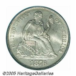 1876-S 10C MS66 PCGS. Type One Reverse. Lightly t