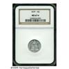 Image 3 : 1879 10C MS67 S NGC. The frosty-white devices con