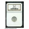 Image 1 : 1885 10C MS65 NGC. Impeccable, satiny white surfa