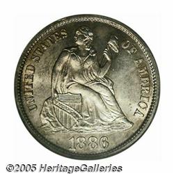 1886-S 10C MS65 NGC. The 1886-S is a very scarce 