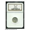 Image 1 : 1891 10C MS66 NGC. This last year of issue Seated
