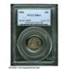 Image 1 : 1861 10C PR64 PCGS. Moderately toned with deeply 