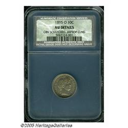 1895-O 10C AU Details, Obverse Scratches, Imprope