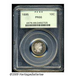 1895 10C PR66 PCGS. Honey-tinged fields complemen