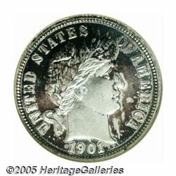 1901 10C PR67 NGC. A mere 813 proofs were struck 