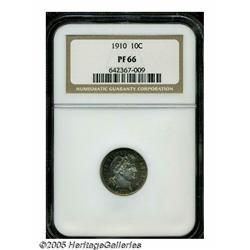 1910 10C PR66 NGC. Luminous proof surfaces are vi