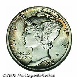 1916-D 10C MS62 Full Bands NGC. Typically sharp w