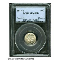 1917-S 10C MS65 Full Bands PCGS. Frosty surfaces 