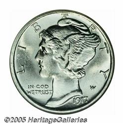 1917-S 10C MS67 Full Bands NGC. A radiant, untone