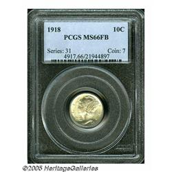 1918 10C MS66 Full Bands PCGS. A difficult early 