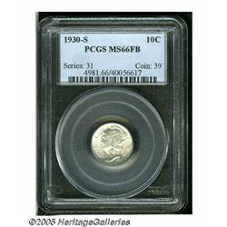 1930-S 10C MS66 Full Bands PCGS. A silky-smooth p