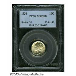 1931 10C MS65 Full Bands PCGS. Well struck with f