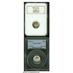 1931-S 10C MS65 PCGS, lustrous, faintly toned, a 