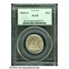 1850-O 25C AU58 PCGS. Faint olive-gold and plum c
