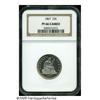 Image 3 : 1867 25C PR66 Cameo NGC. This Premium Gem Proof h