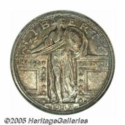 1917 25C Type One MS67 Full Head NGC. Full, intri