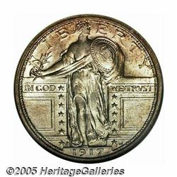 1917-D 25C Type One MS66 Full Head NGC. Full, int