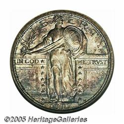 1917-S 25C Type One MS65 Full Head NGC. Fully def