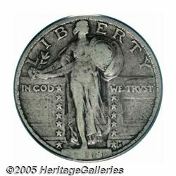 1918/7-S 25C Fine 15 PCGS. Medium gray with full 
